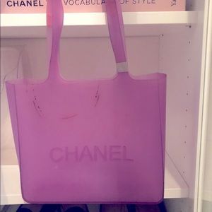 Chanel rubber tote small